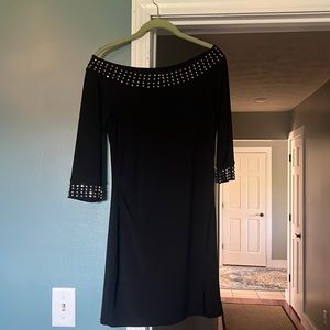 Hire house black market short black dress with studs
